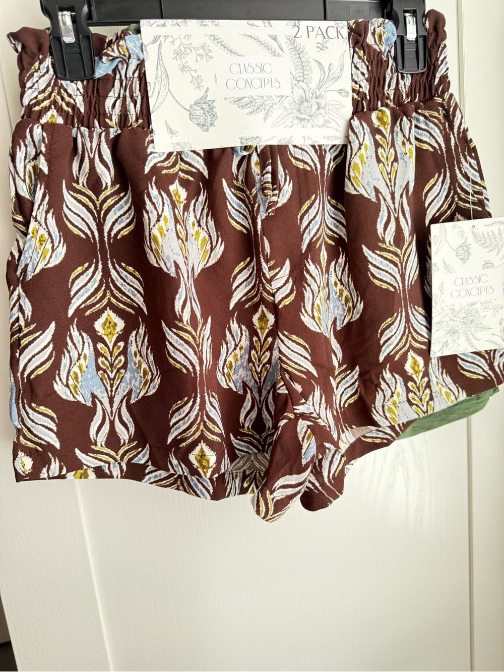 Classic Concepts Brown Printed Shorts